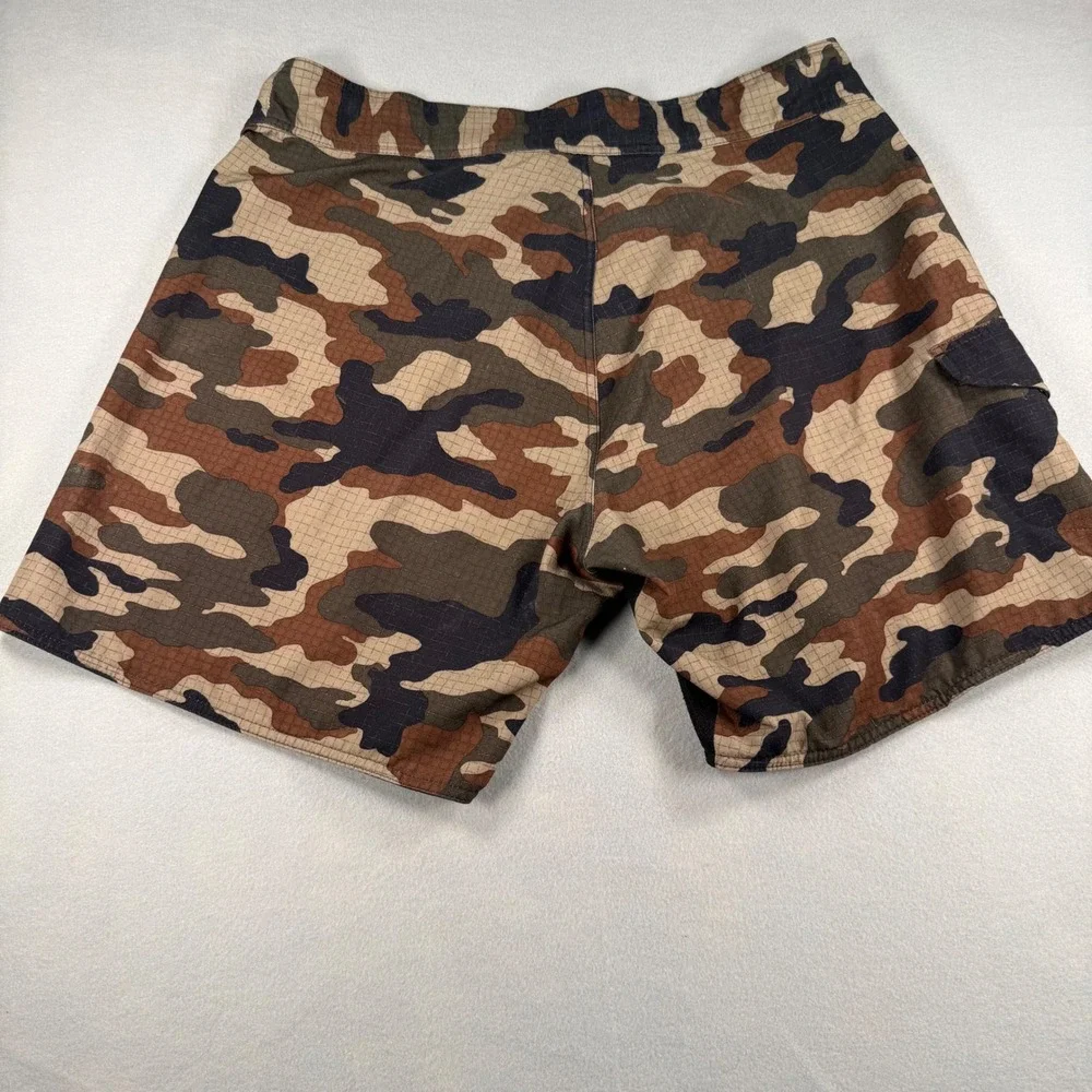 The Grind Athletics Camo Board Shorts Mens 38 Brown Ripstop Tactical Workwear